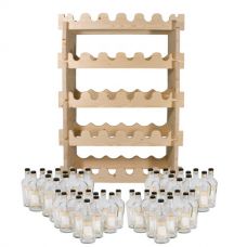 Купить Винная полка (стеллаж)  + комплект бутылок «Аляска» (48 шт.) в Северодвинске