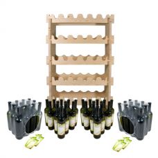 Купить Винная полка (стеллаж) + комплект бутылок «Тоскана» (48 шт.) в Северодвинске
